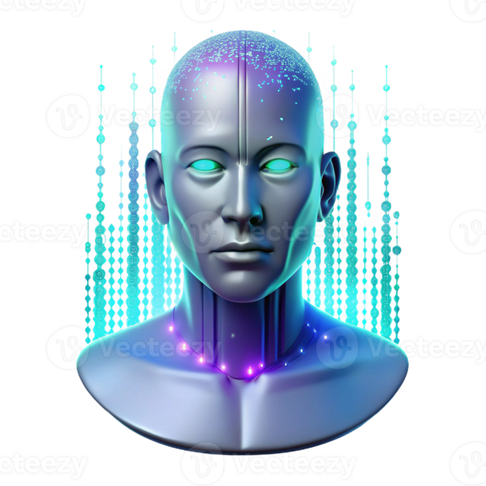 elegant minimalist A Holographic Projection of a Human Face high resolution png