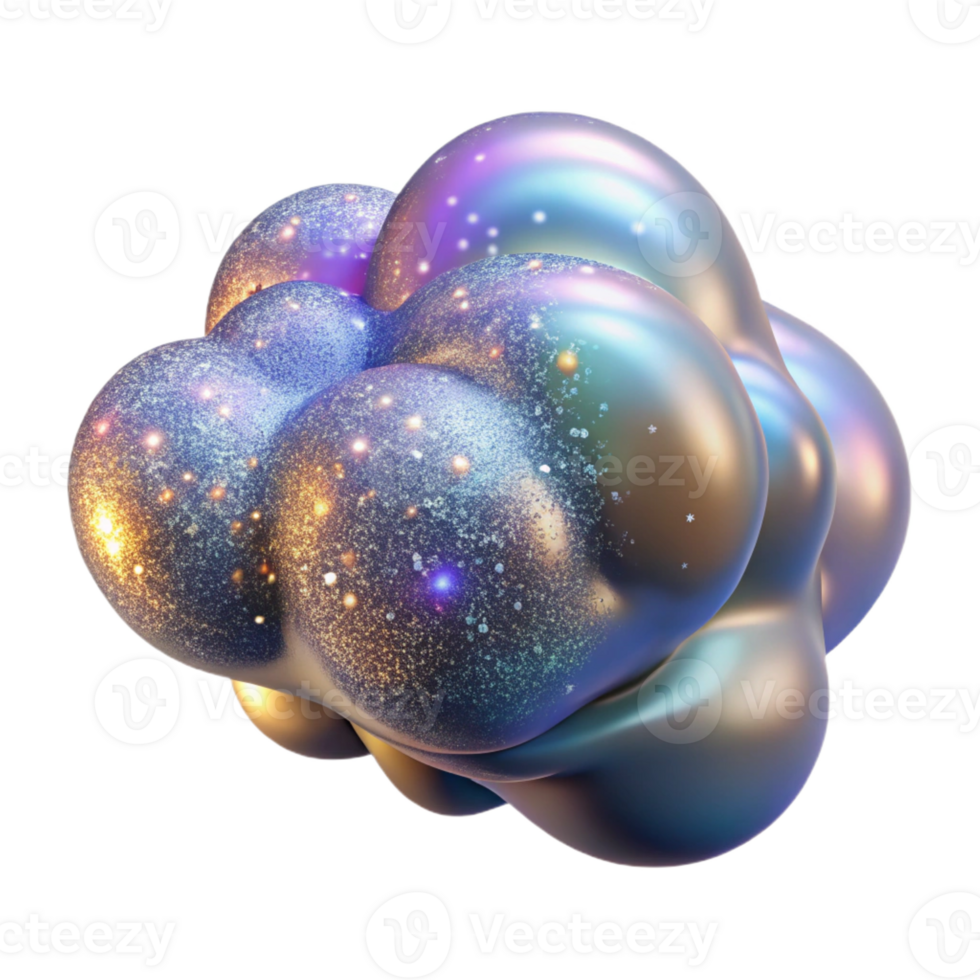 elegant abstract A Cloud of Swirling Iridescent Dust and original png