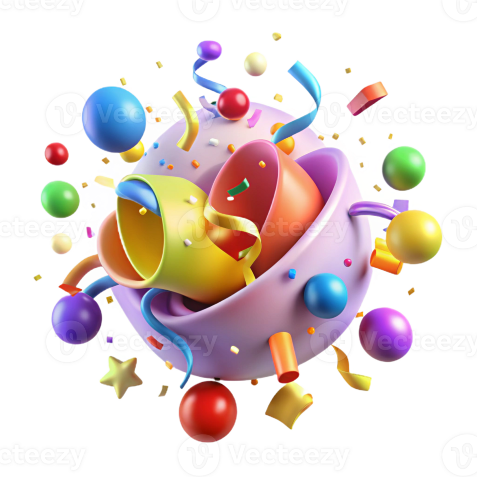 elegant classic A Chaotic Explosion of Colorful Confetti high quality png