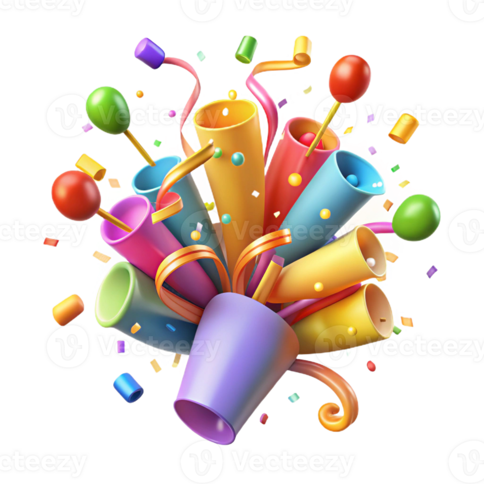 impressive artistic A Chaotic Explosion of Colorful Confetti high resolution png