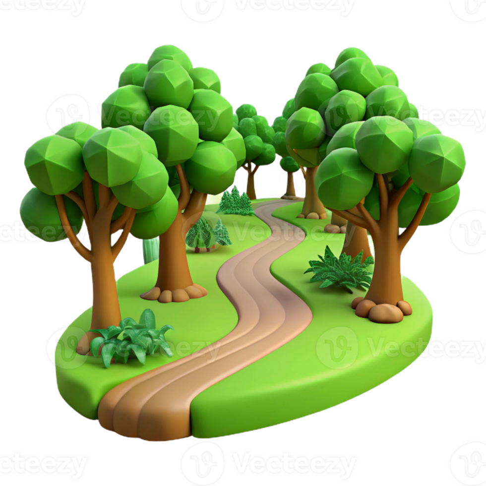 magnificent contemporary A Winding Dirt Path Through a Lush Green premium png