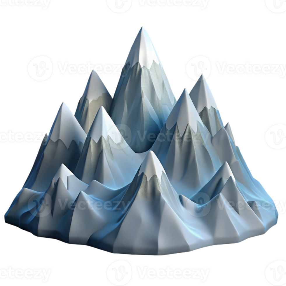 beautiful vintage A Majestic Mountain Range Covered in high quality png