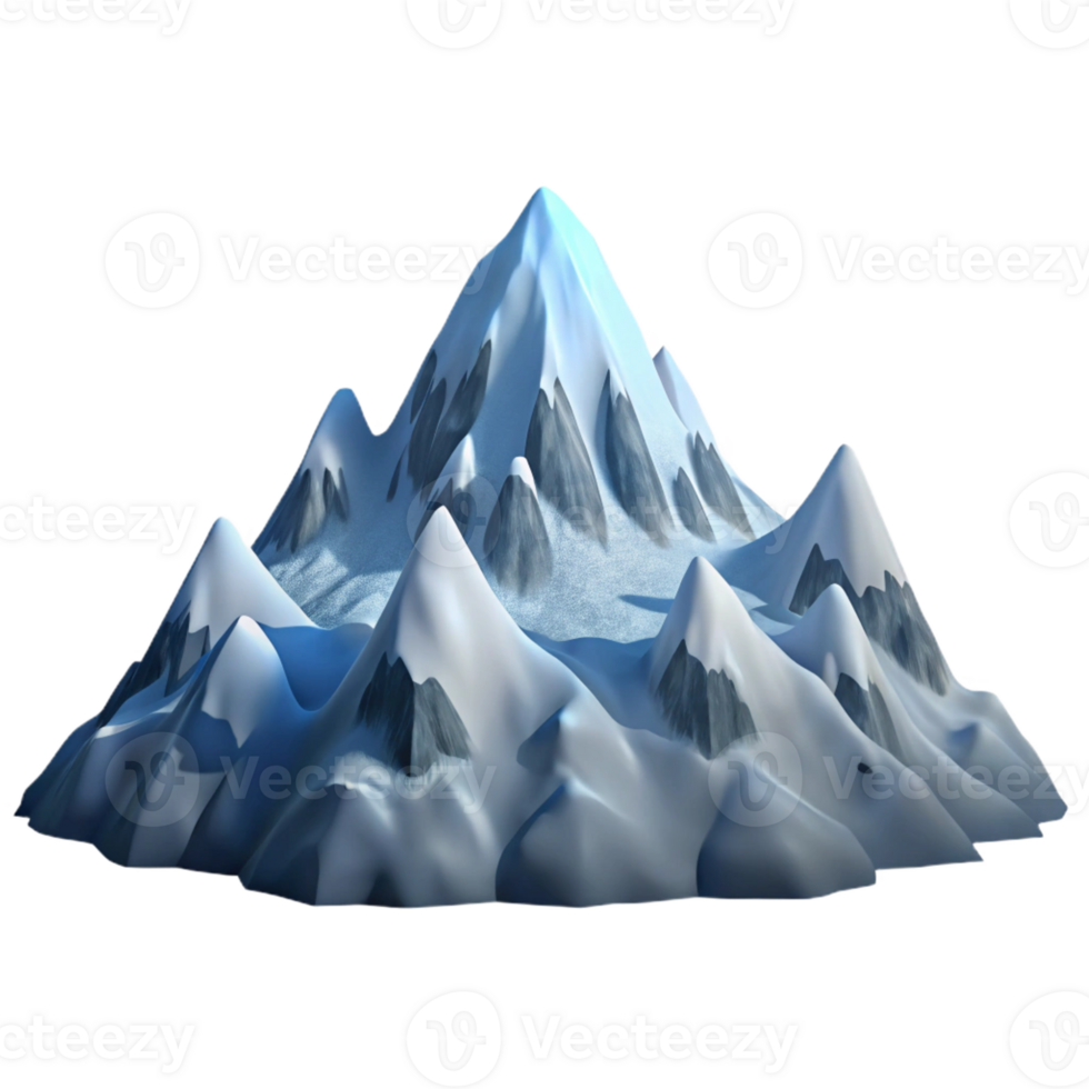 wonderful modern A Majestic Mountain Range Covered in 4K png