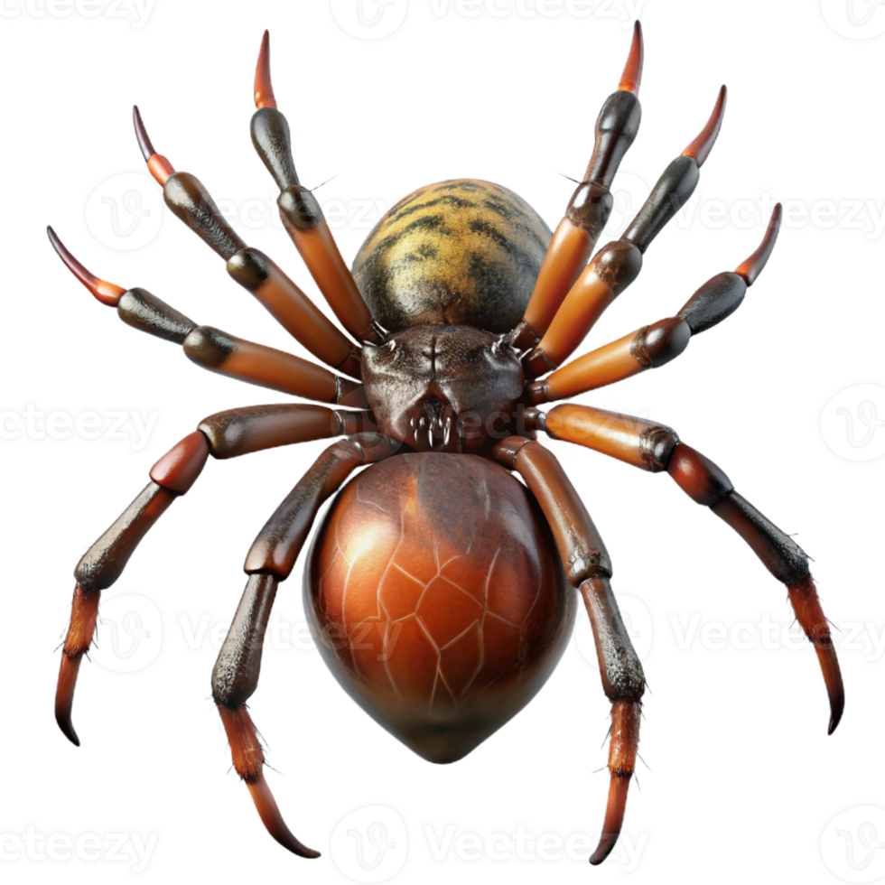 dramatic classic A Close Up of a Spider Spinning a Web premium png