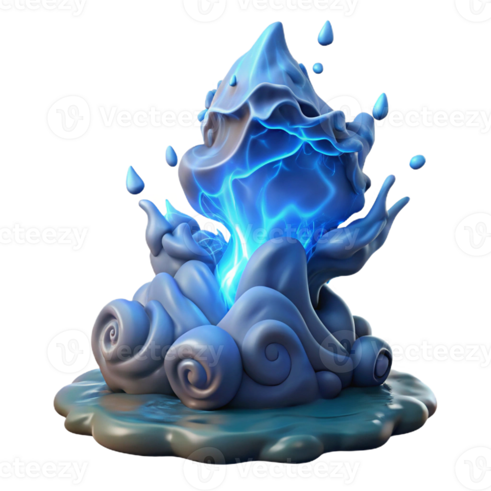 stunning creative A Powerful Elemental Spirit Made of 4K png