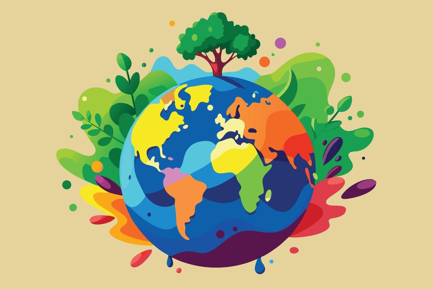 Circular Economy Earth vector