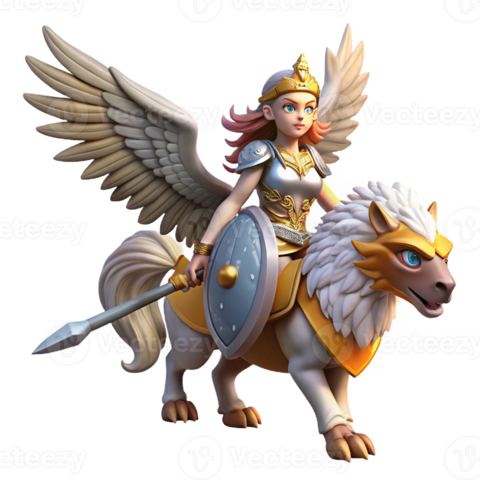 extraordinary abstract A Brave Warrior Princess with a Sword and high quality png