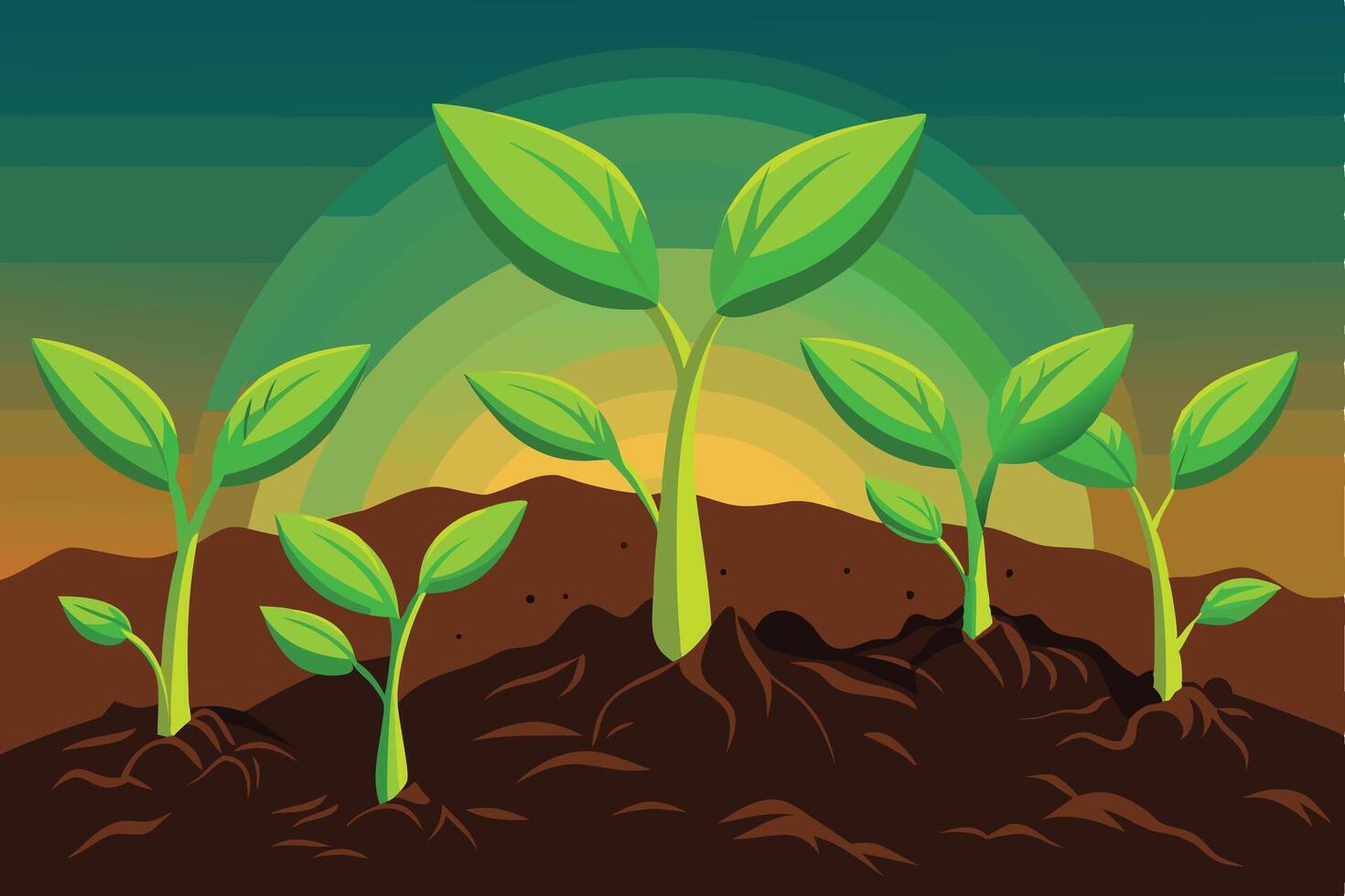 Green plant ecology environment concept vector