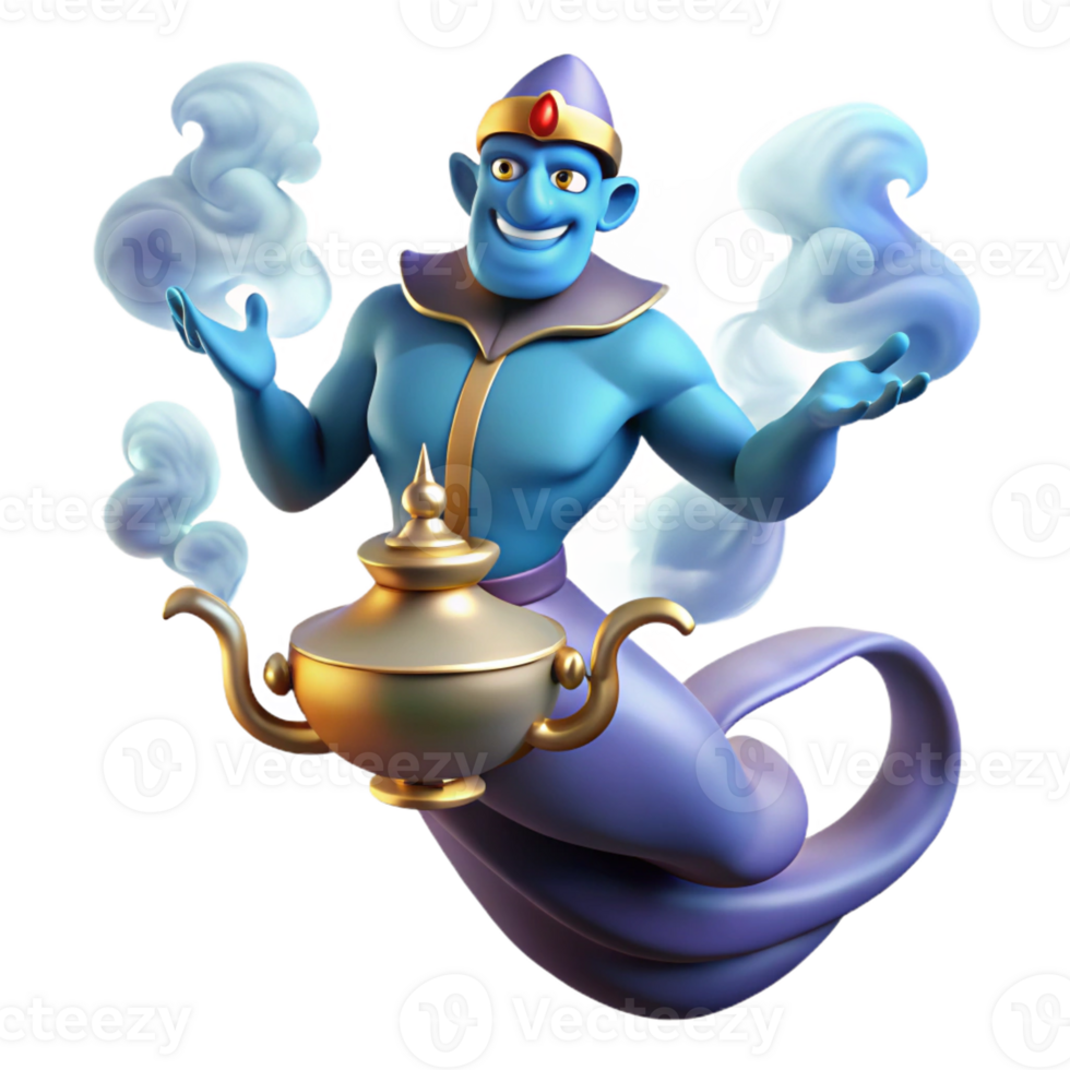 stunning classic A Powerful Djinn Emerging from a Magic authentic png
