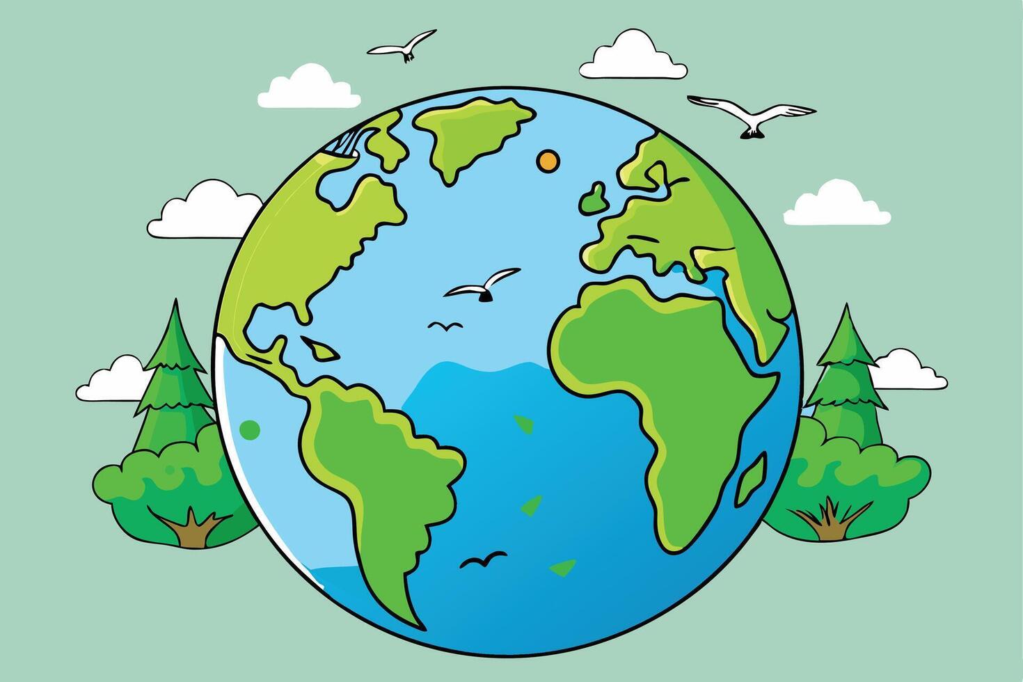 Earth Day Environmental Collection Illustration vector