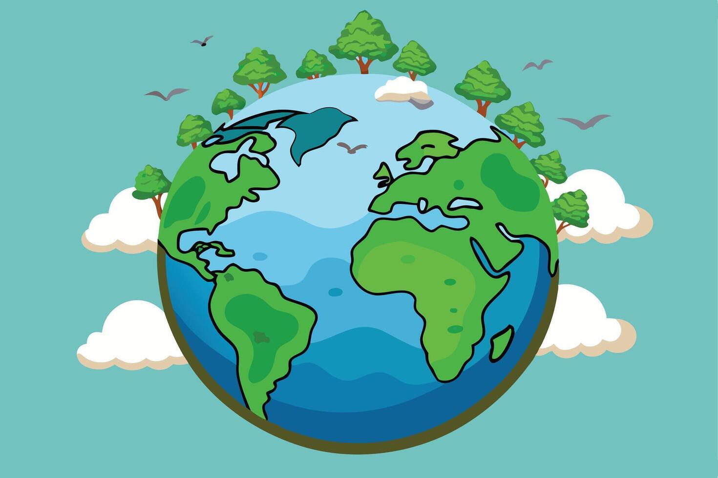 World Environment Day Earth Day Concept vector