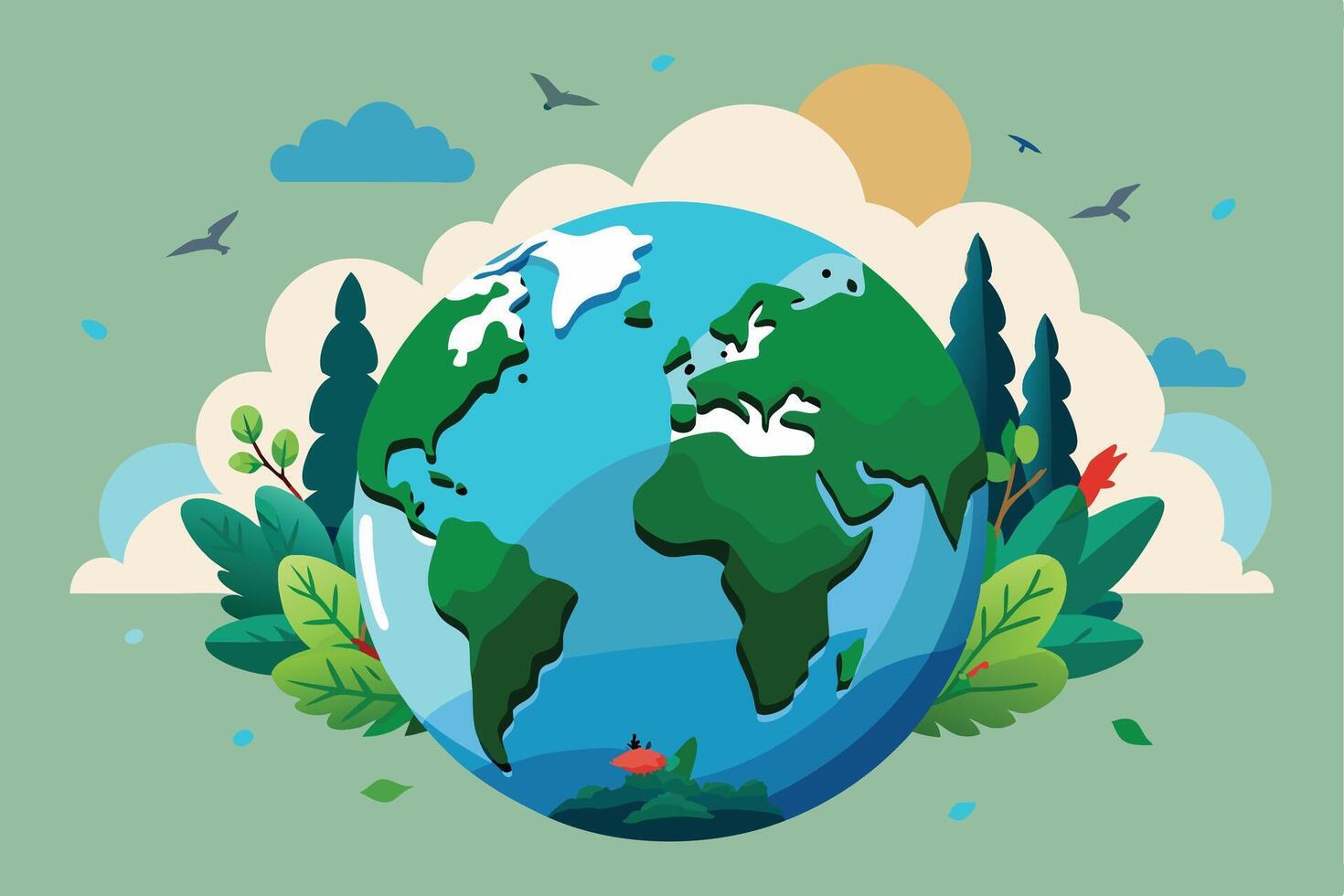 Happy World Environment and Earth Day Concept vector