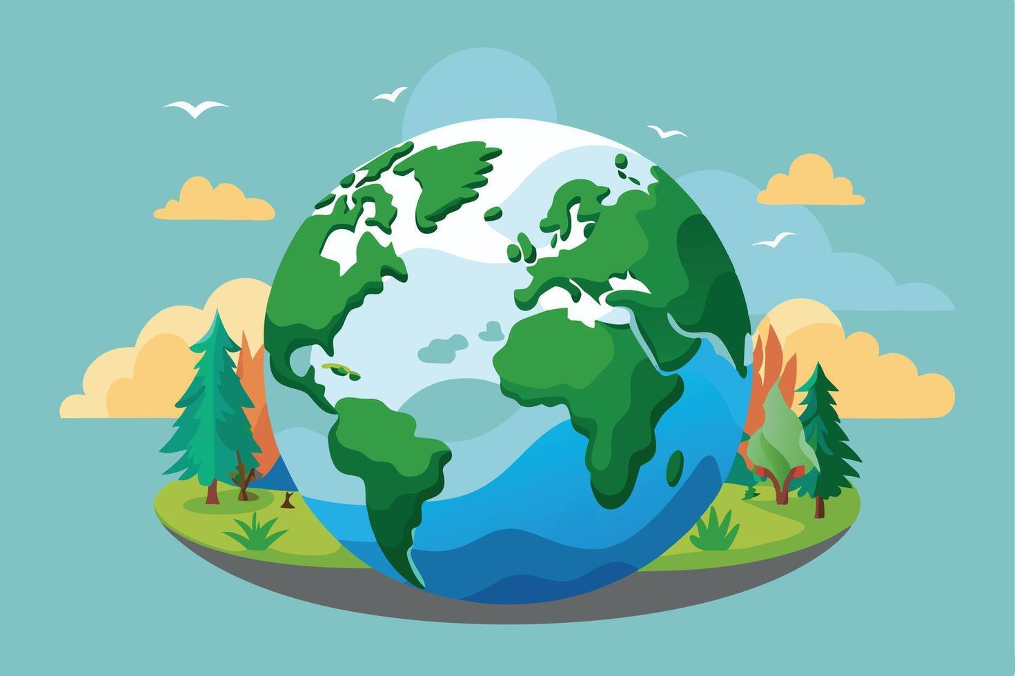 World day Earth day concept illustration vector