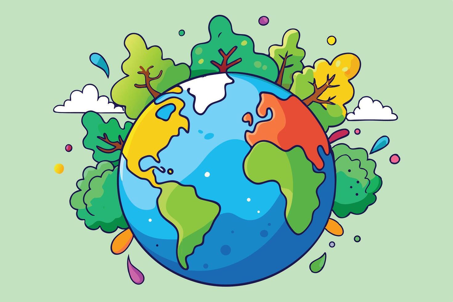 planet ecology Earth day vector