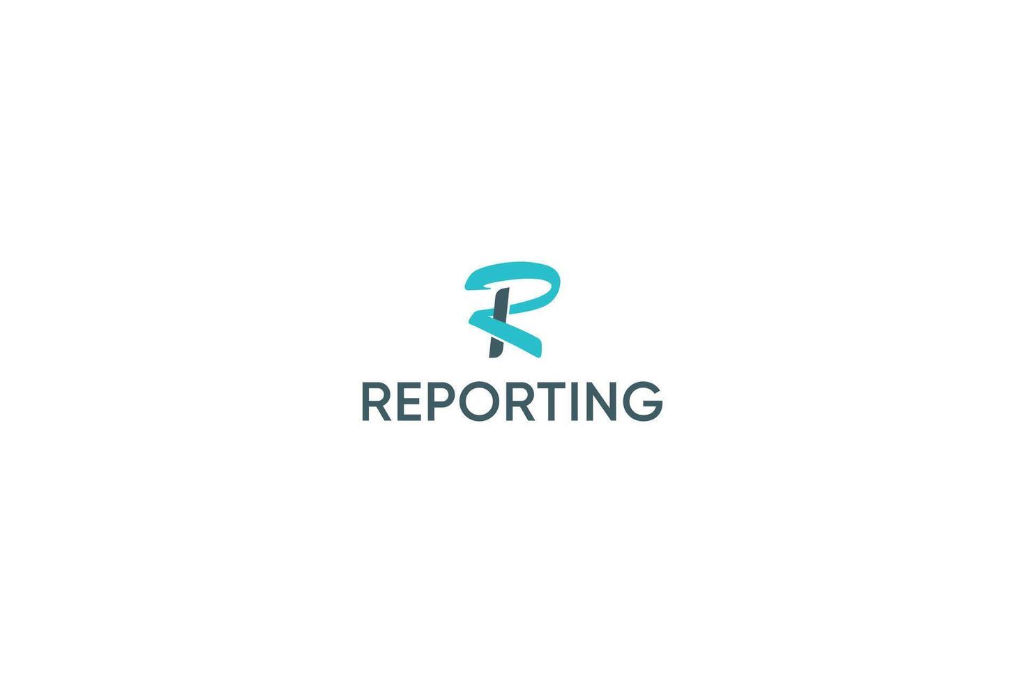 Letter R modern technological spiral logo vector