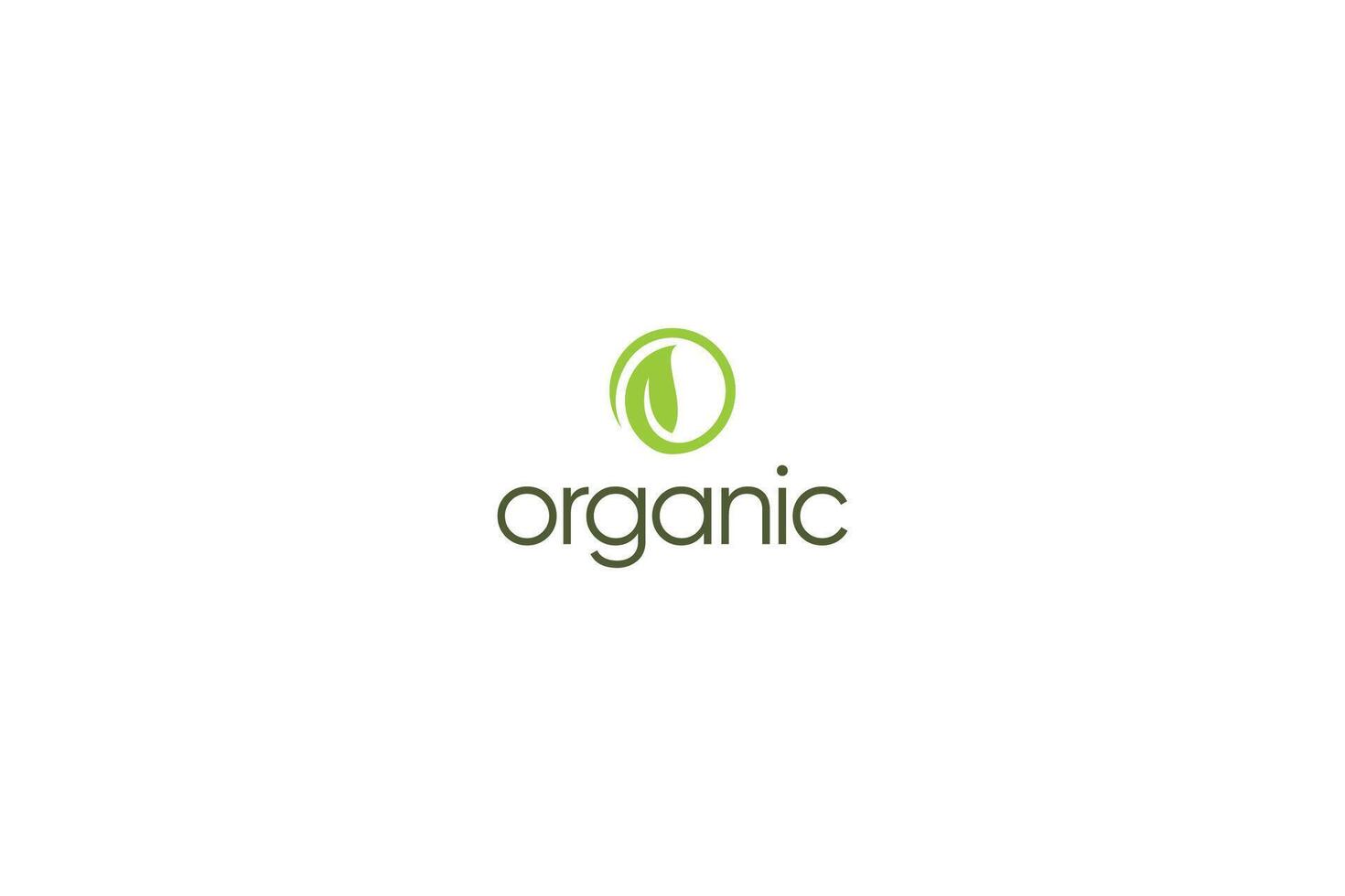 Letter O natural leafy botanical organic care logo vector