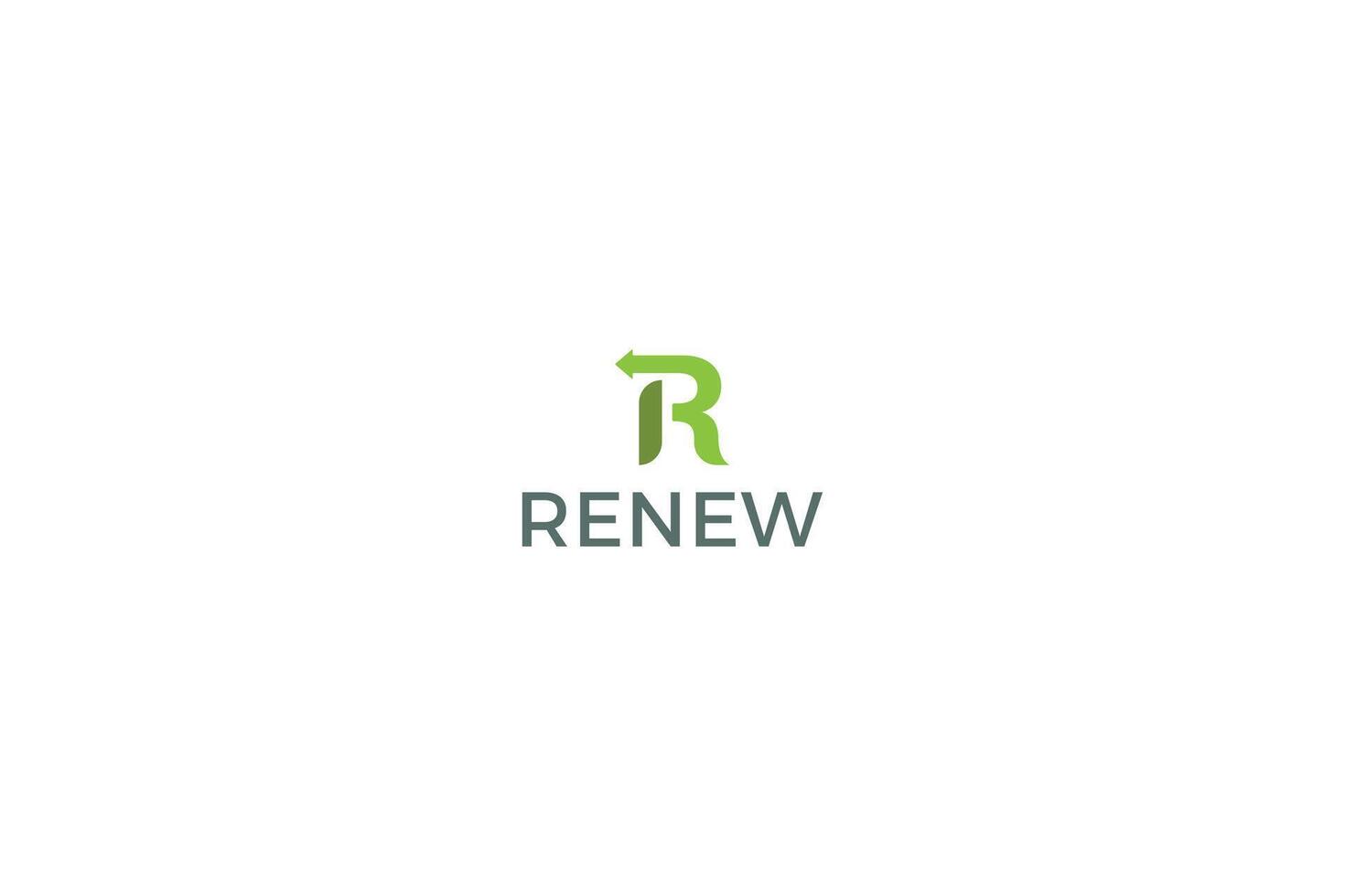 Letter R modern natural logo vector