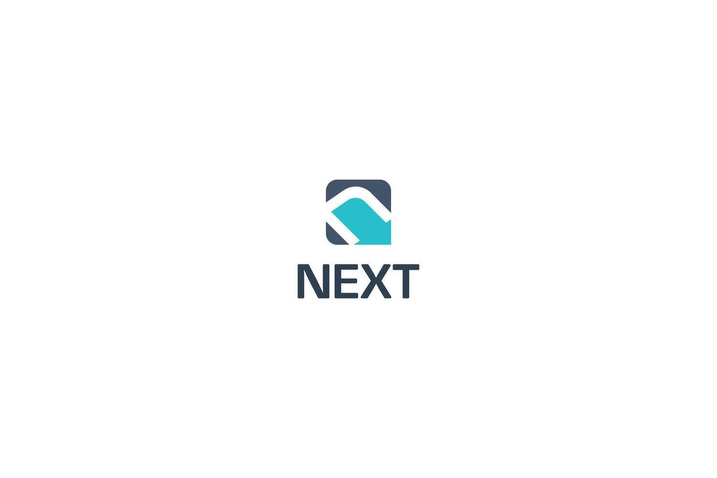 Letter N modern technological direction minimal logo vector