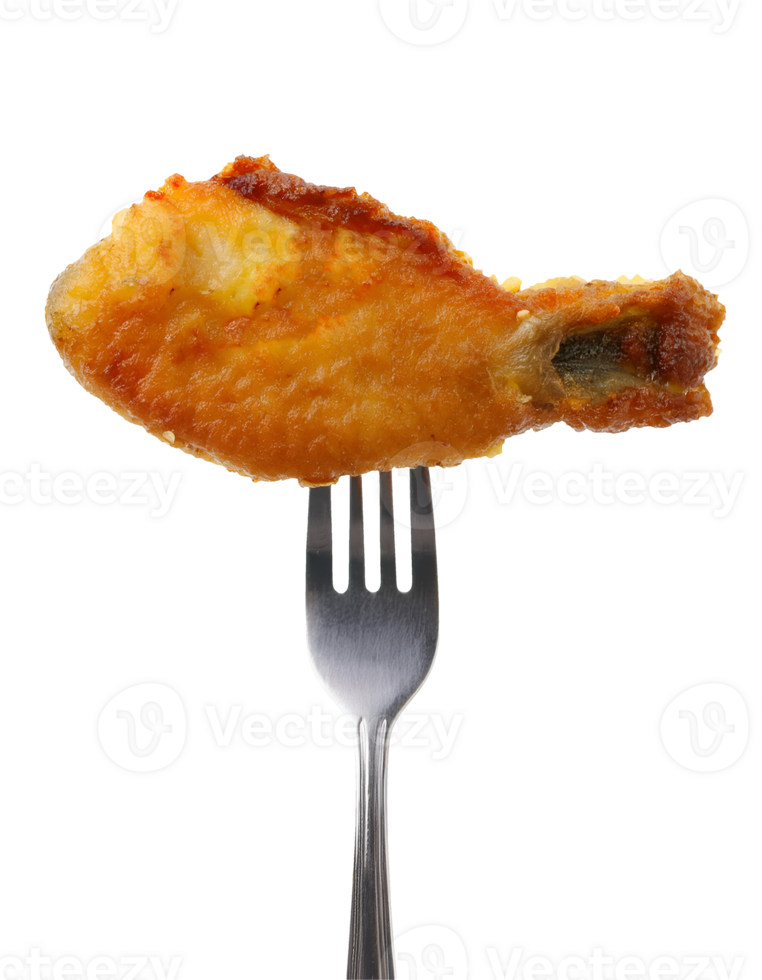 crispy deep-fried fish fillet on isolated background, golden-brown battered fish on fork, crunchy fried fish close-up, seafood delicacy, high-resolution deep-fried fish stock photo png