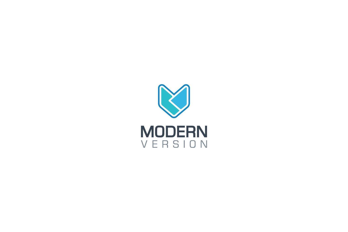 Letter v modern technological version logo vector