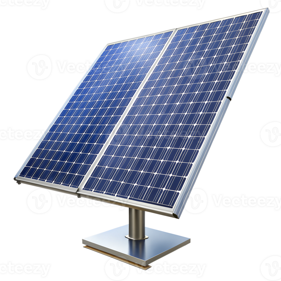 Highefficiency solar panel system for residential or commercial use showcasing clean energy technology isolated on transparent background png