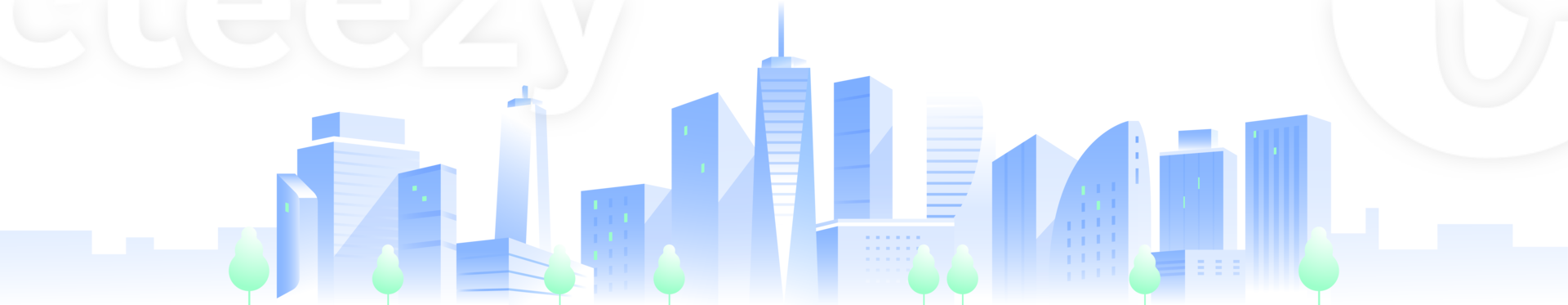 Smart city background illustration, horizontal background Abstract urban architecture modern cityscape panorama illustration in flat style png