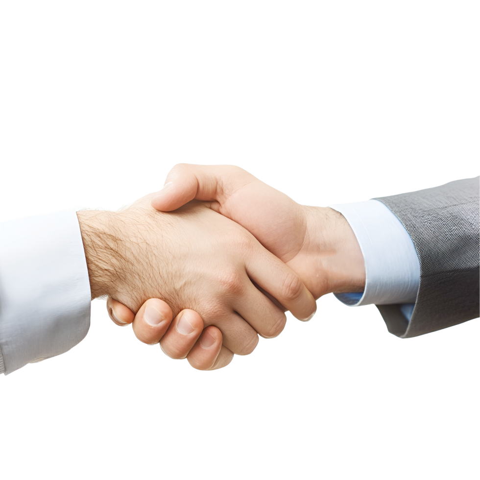 business handshake on transparent png