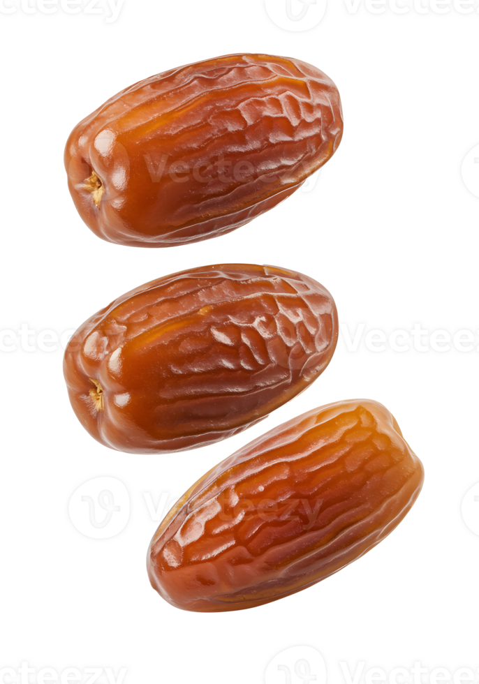 Three floating dates fruit png