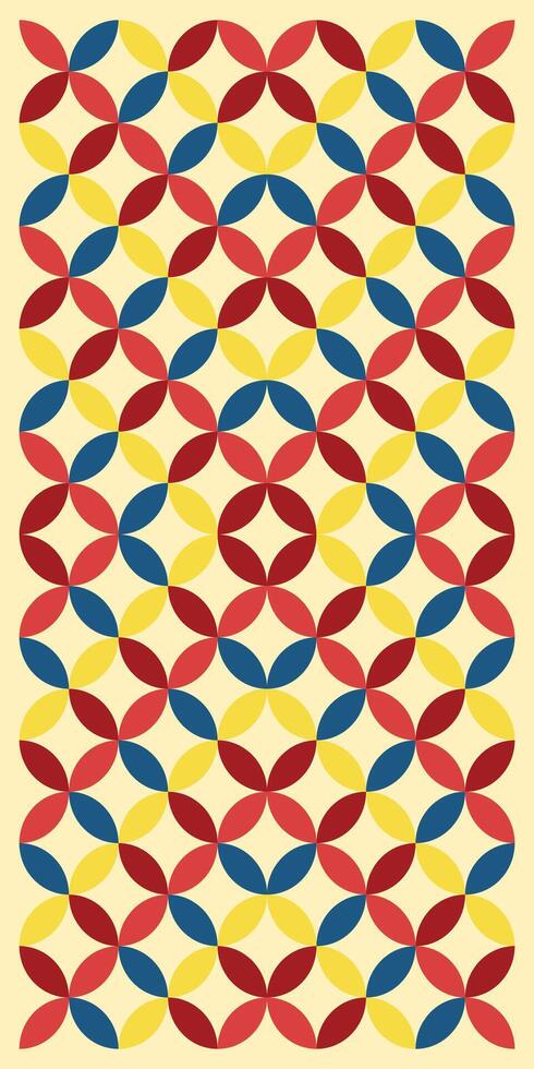 Geometric Abstract Pattern Featuring Bold Circles with Vibrant Colors vector