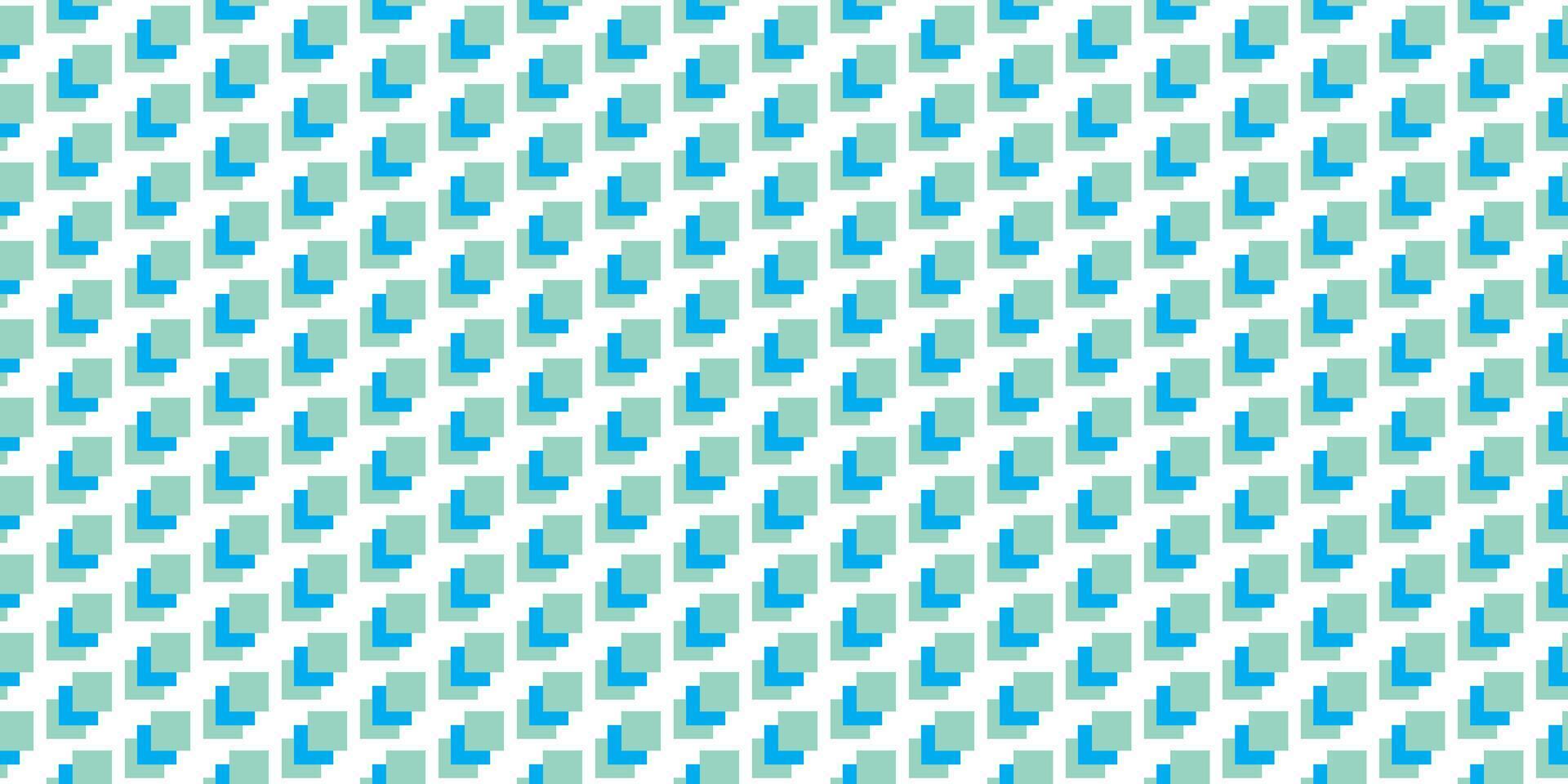 Geometric Pattern With Repeating Blue And Green Design Elements vector