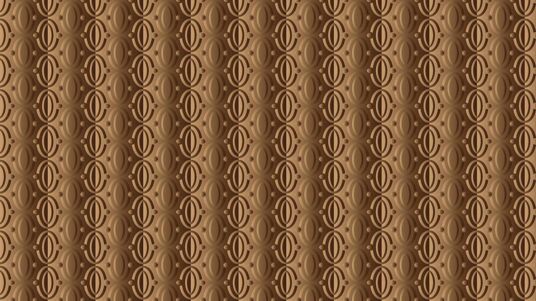 Elegant Brown Geometric Pattern With Ornate Symmetrical Design on Brown Background vector