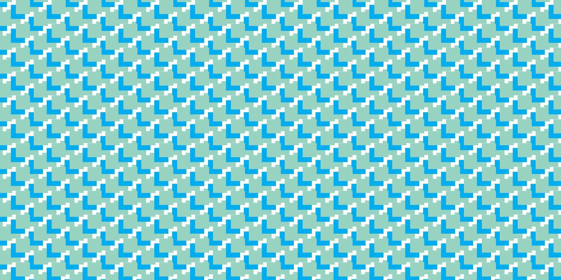 Geometric Pattern in Blue Tones with Blocky Shapes vector