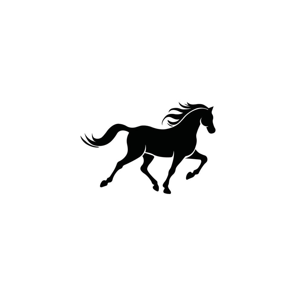 Running Horse Icon for Speed, Strength, and Freedom Concepts vector