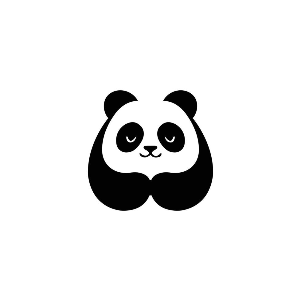 Cute Panda Icon for Logos and Branding Design vector