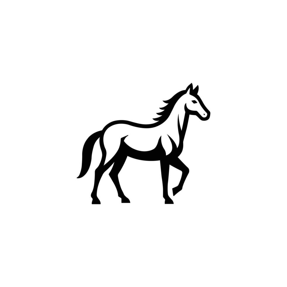 elegant horse icon for logos and branding design vector