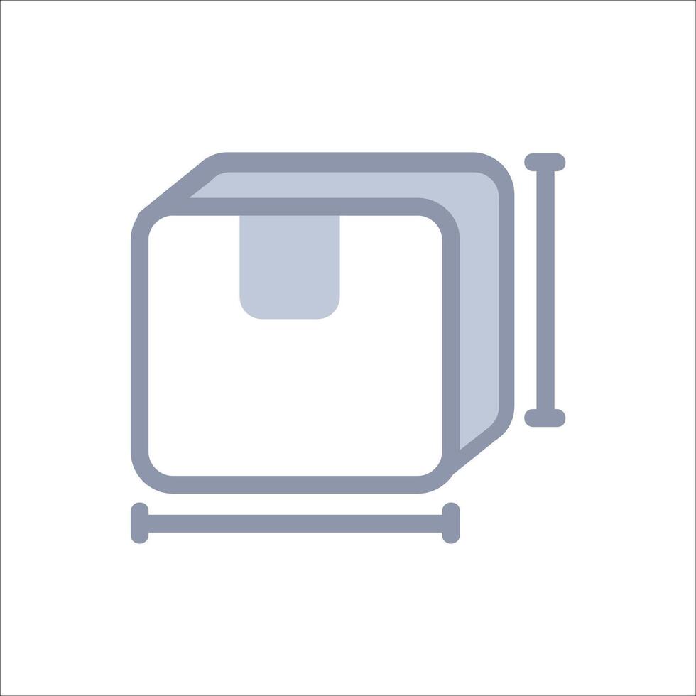dimension 3d icon vector
