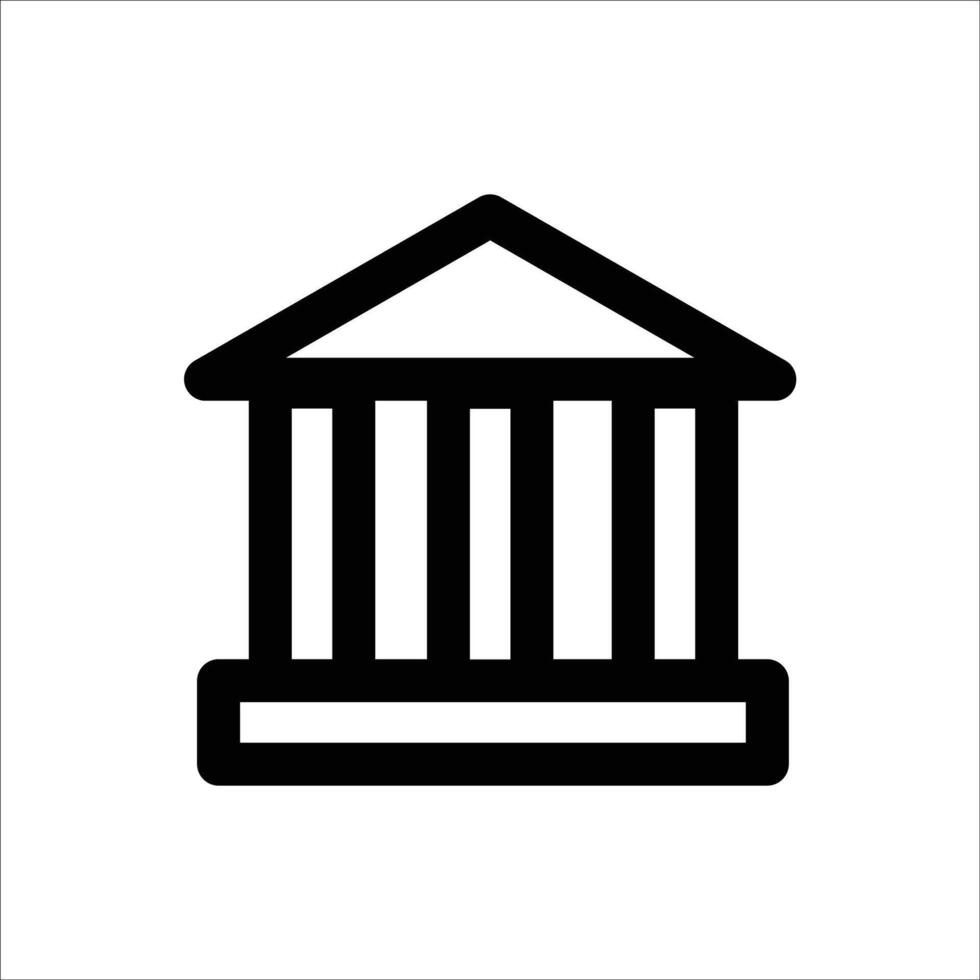 Bank sign icon vector