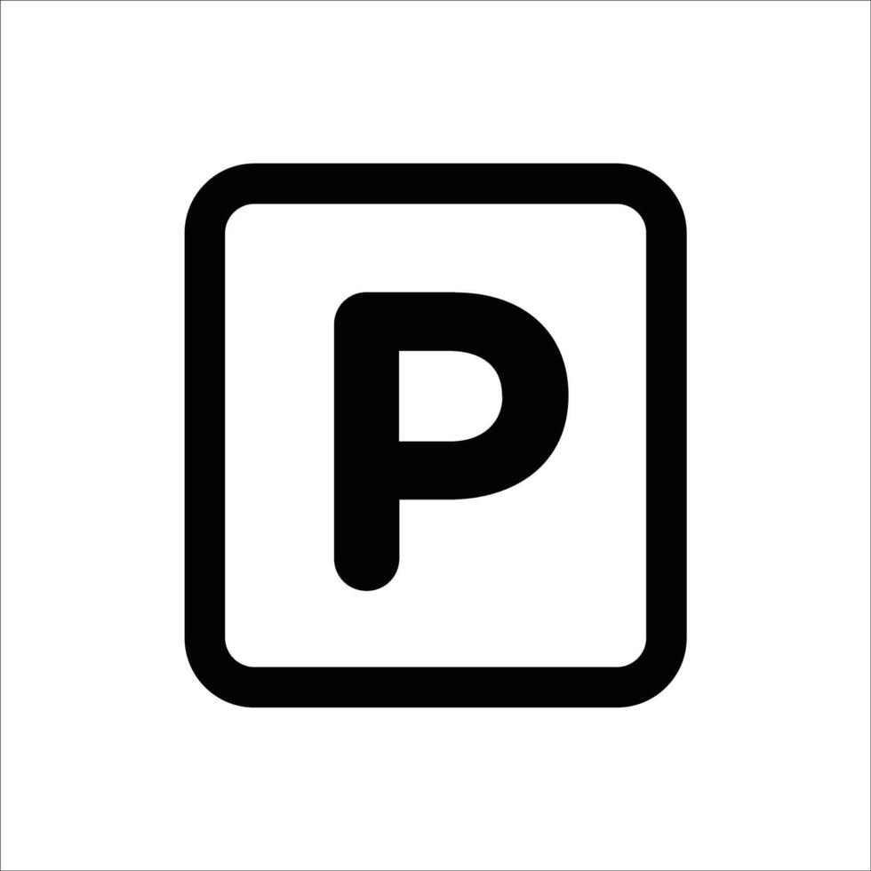 parking sign icon vector
