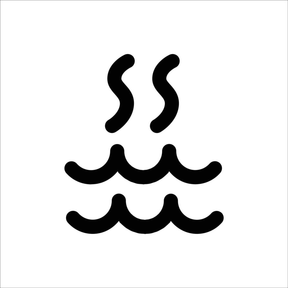 warm water sign vector