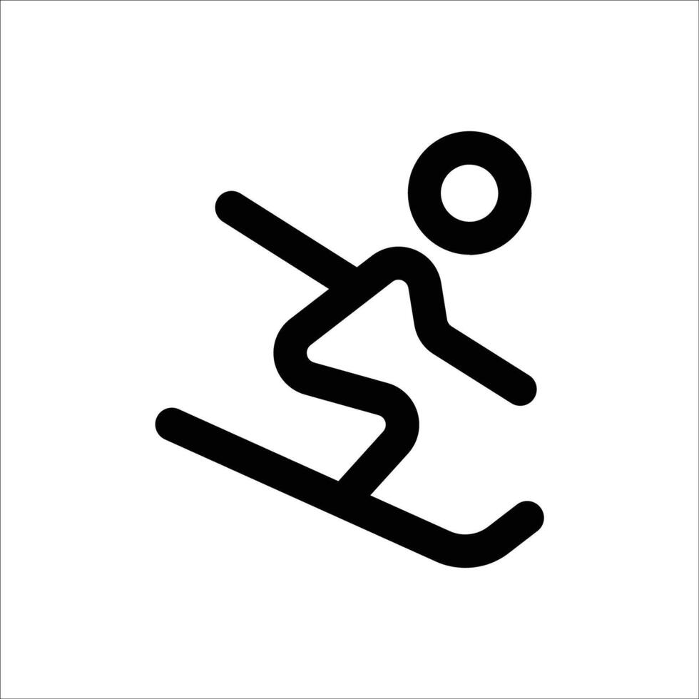 ski sign icon vector