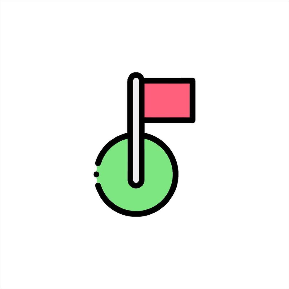 A green and pink flag icon on a white background vector