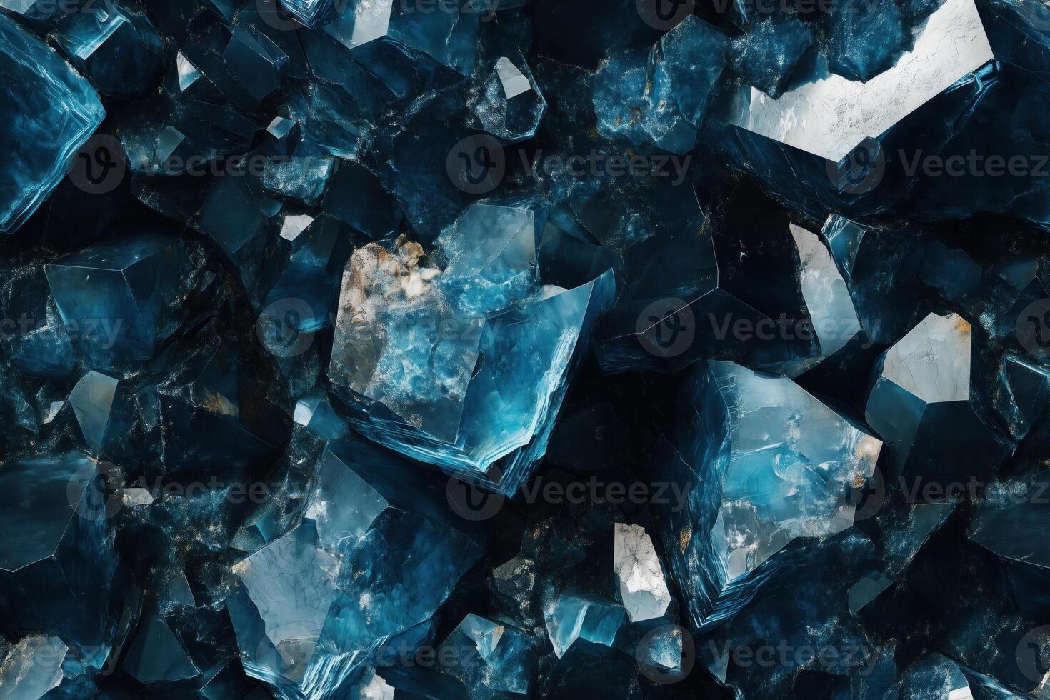Blue crystals are shown in this photo