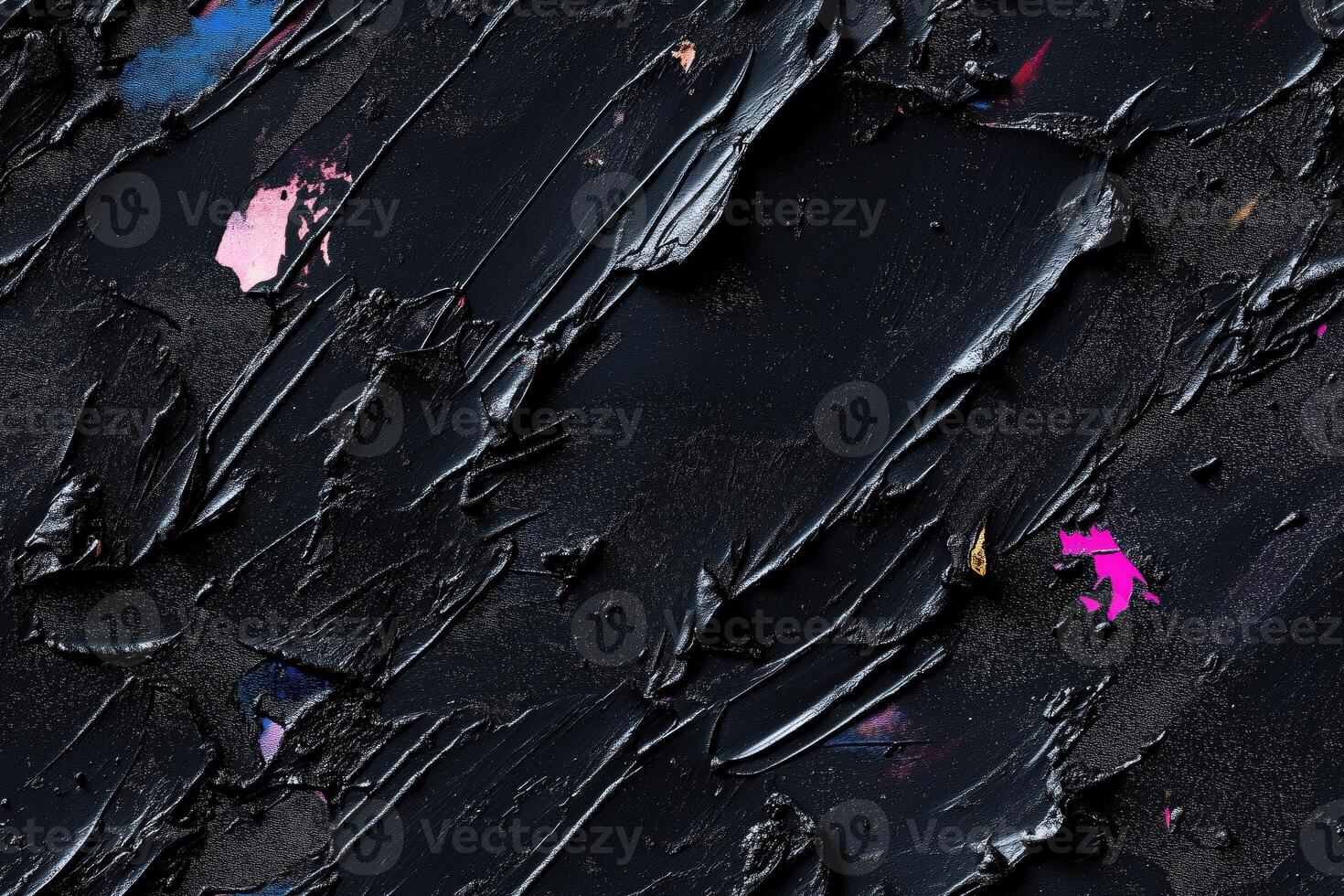 A black and white painting with many different colors photo