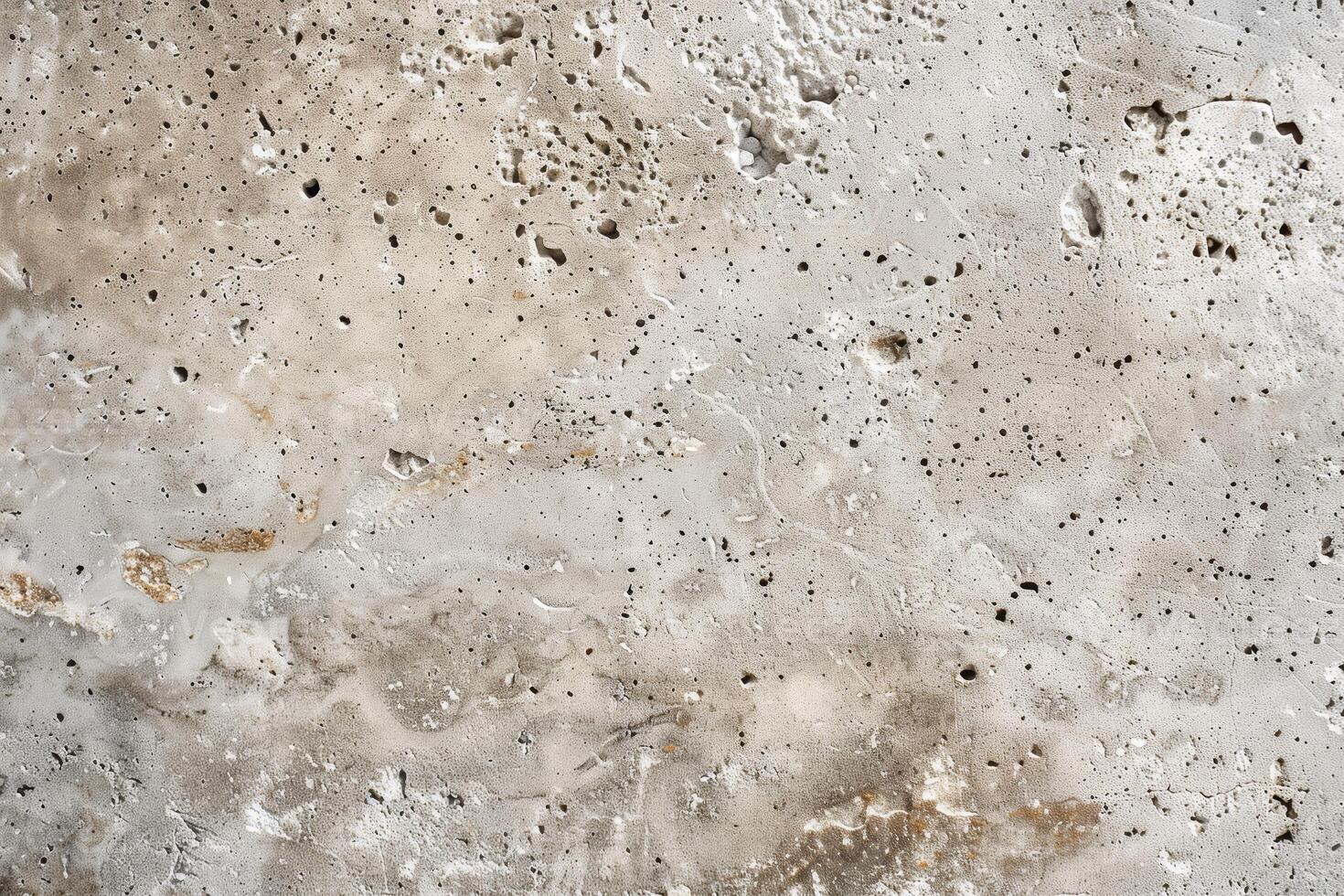 A close up of a concrete wall with some stains photo