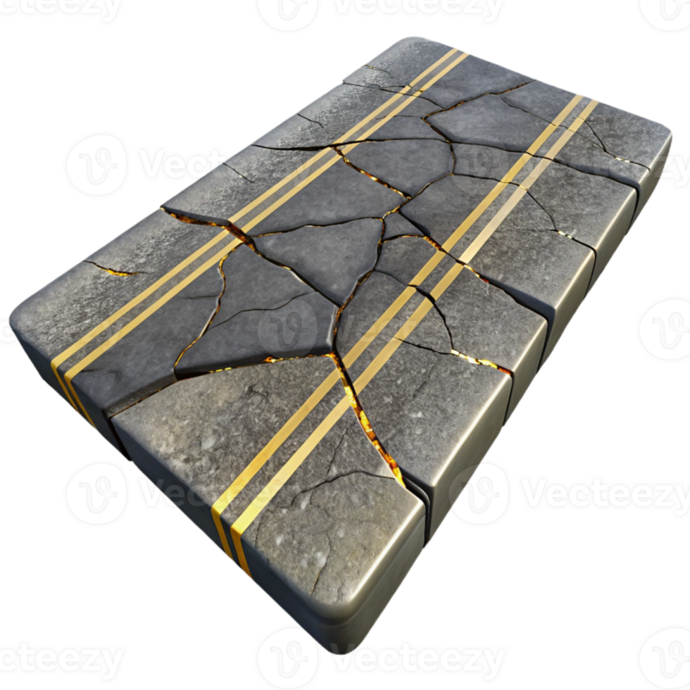 impressive creative Cracked Asphalt Texture Isolated for Road Textures authentic png