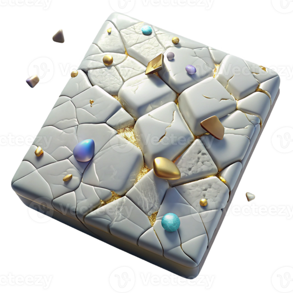 stunning minimalist Cracked Ceramic Texture Tile Surface Isolated for Interior Design Inspiration professional png