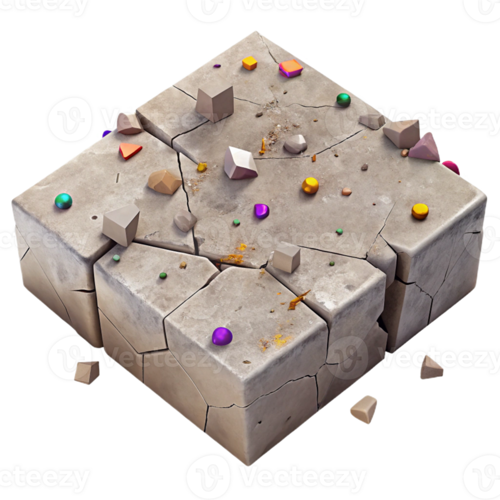 extraordinary abstract Cracked Concrete Surface Isolated for Construction Projects authentic png