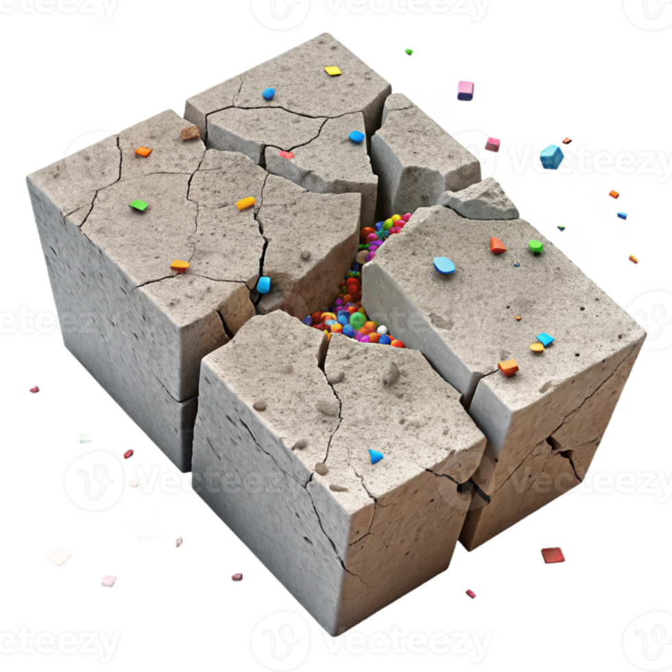 stunning traditional Cracked Concrete Texture Close Up Isolated for Architectural Details original png