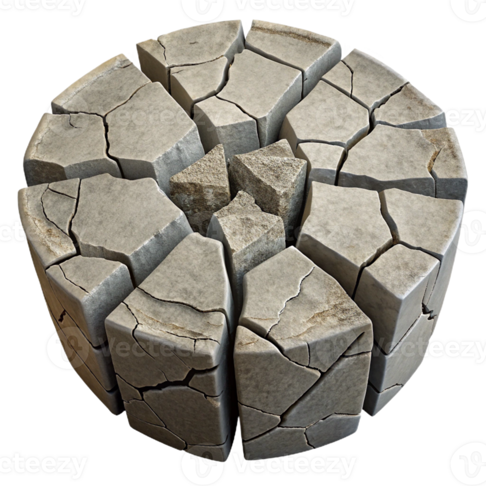 impressive modern Cracked Concrete Texture Close Up Isolated for Architectural Details premium png