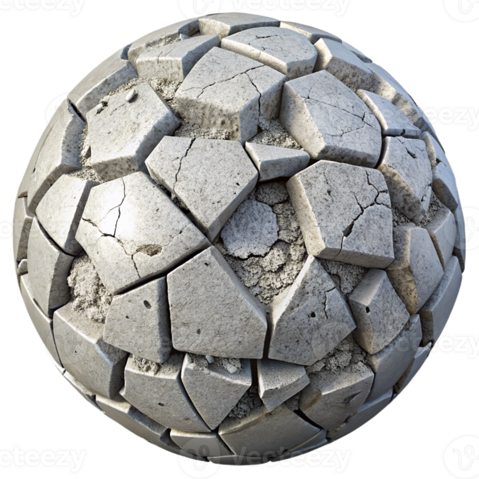 elegant artistic Cracked Concrete Texture Close Up Isolated for Architectural Details professional png